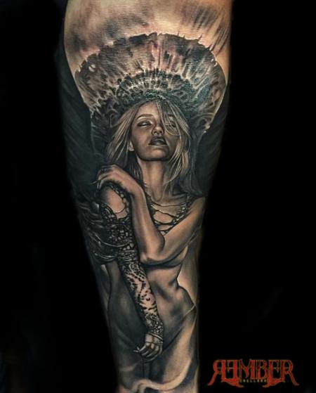 Tattoos - Angel Blend on Forearm - 115140